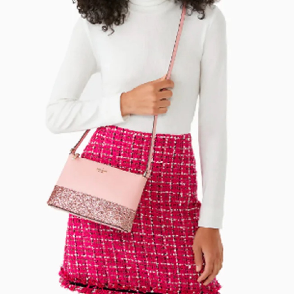 Kate Spade Pink Glitter Crossbody Bag